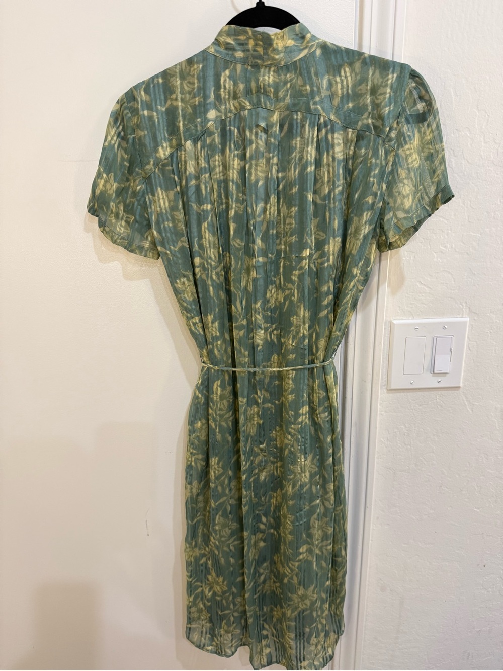 rag & bone Mint Green Floral Pleated Midi Dress - Picture 5 of 5